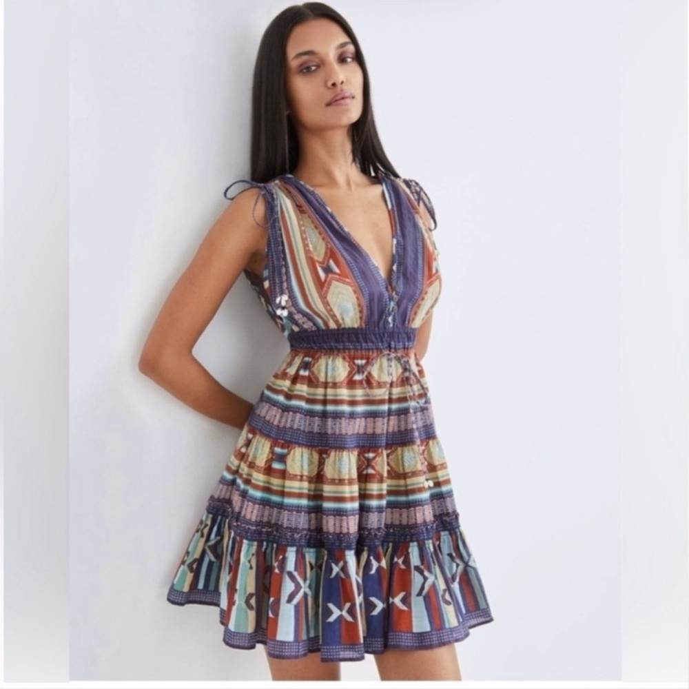 Veronica Beard Colorful Patterned Mini Dress